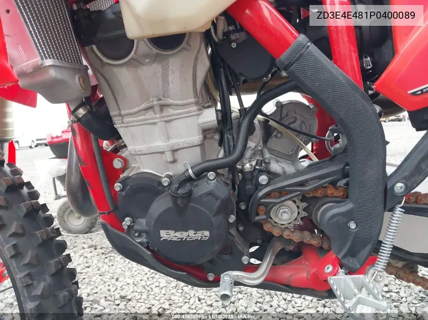 2023 Beta 450 Rr-S VIN: ZD3E4E481P0400089 Lot: 43635575