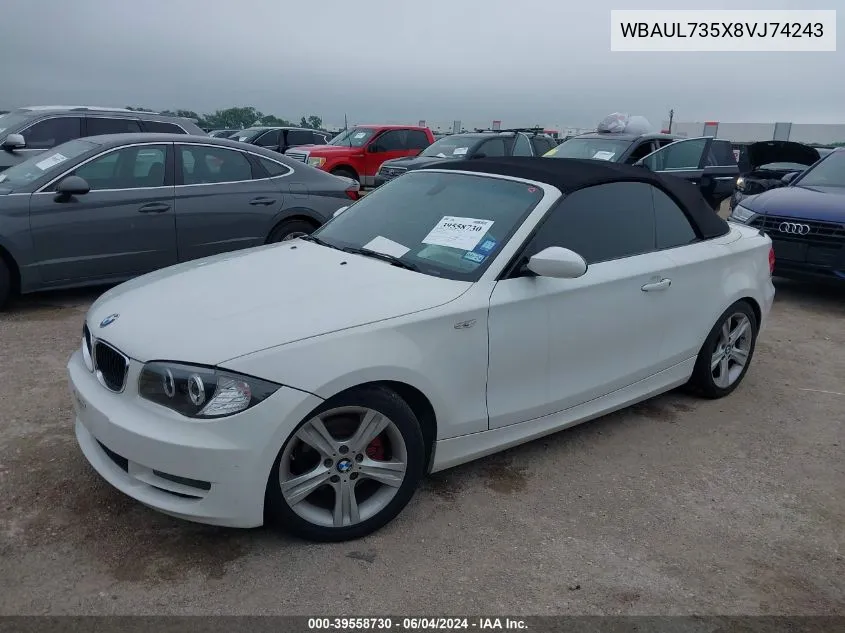 WBAUL735X8VJ74243 2008 BMW 128I