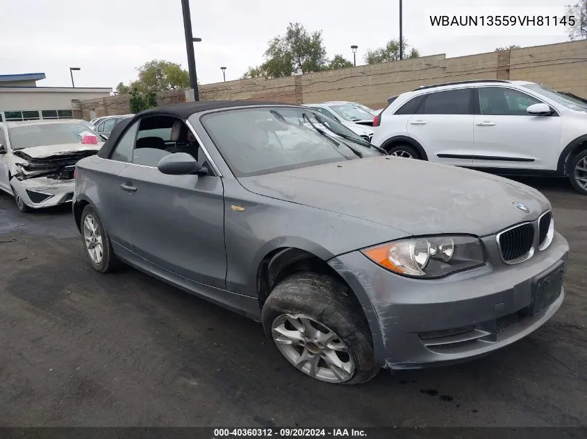 WBAUN13559VH81145 2009 BMW 128I