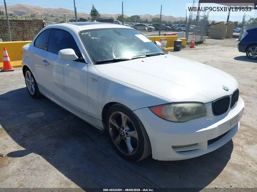 2011 BMW 128I VIN: WBAUP9C5XBVL89533 Lot: 45324391