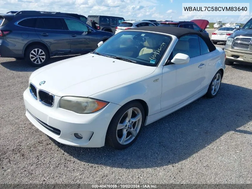 WBAUL7C58CVM83640 2012 BMW 128I