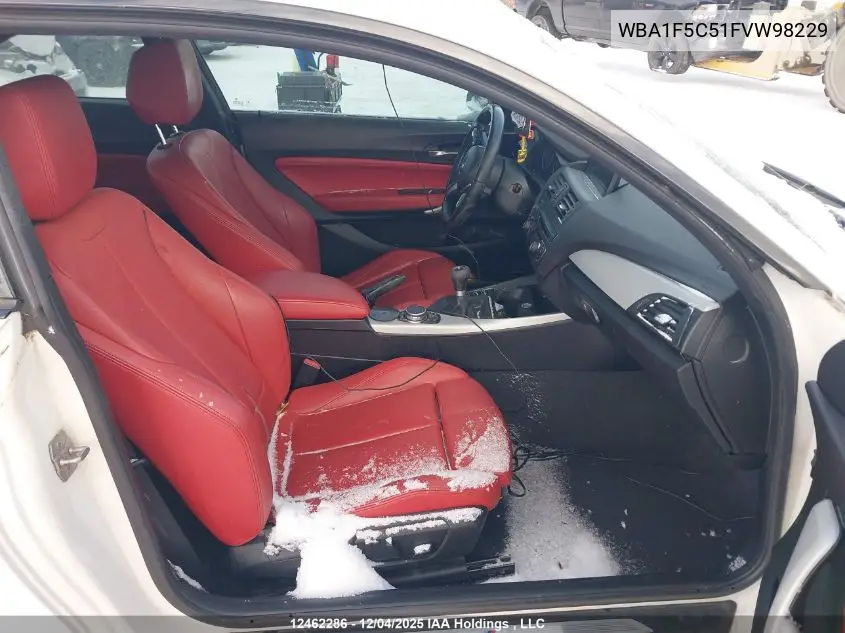 WBA1F5C51FVW98229 2015 BMW 228I