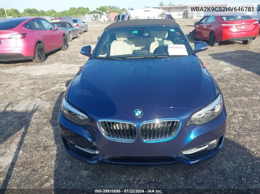 WBA2K9C52HV646781 2017 BMW 230I