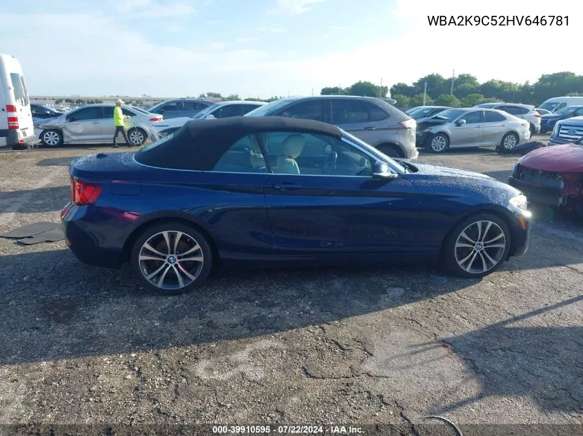 WBA2K9C52HV646781 2017 BMW 230I