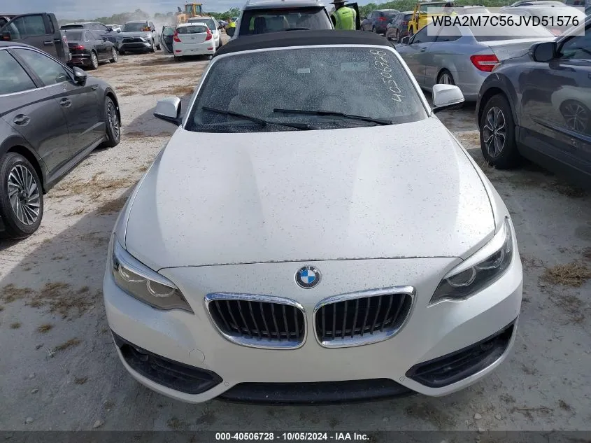 WBA2M7C56JVD51576 2018 BMW 230I