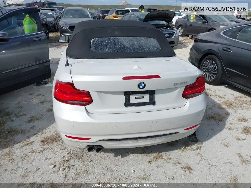 WBA2M7C56JVD51576 2018 BMW 230I