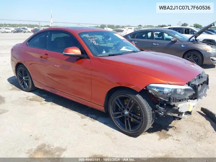 WBA2J1C07L7F60536 2020 BMW 2 Series 230I