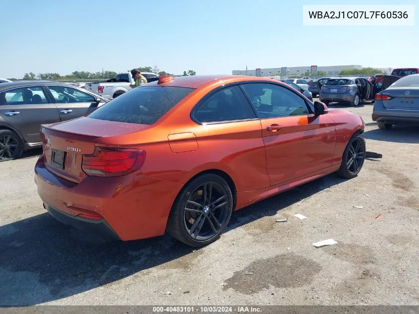 WBA2J1C07L7F60536 2020 BMW 2 Series 230I