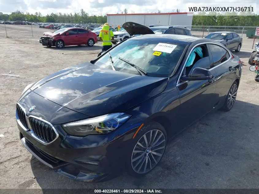 WBA73AK0XM7H36711 2021 BMW 228I Gran Coupe xDrive