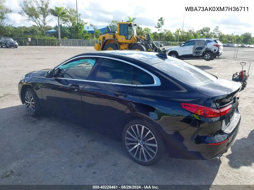 WBA73AK0XM7H36711 2021 BMW 228I Gran Coupe xDrive