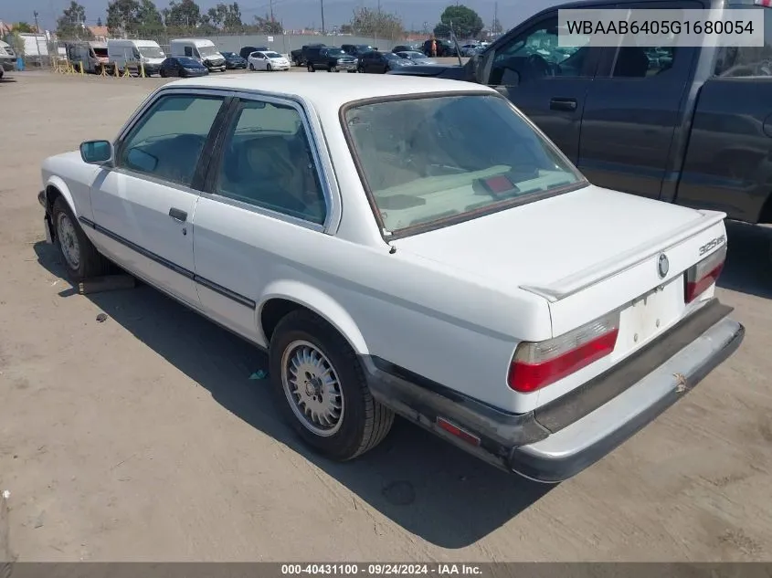 WBAAB6405G1680054 1986 BMW 325 E Automatic