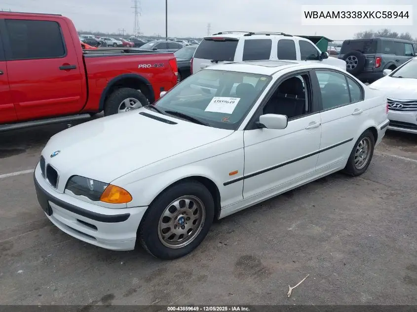 WBAAM3338XKC58944 1999 BMW 323I