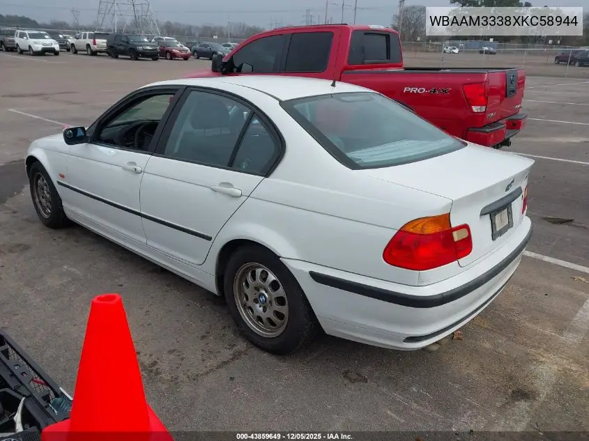 WBAAM3338XKC58944 1999 BMW 323I