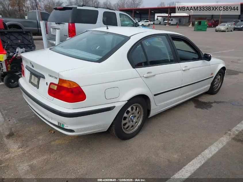 WBAAM3338XKC58944 1999 BMW 323I
