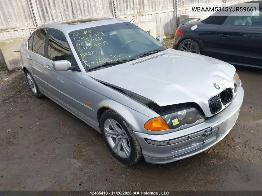 WBAAM5345YJR59661 2000 BMW 328 I