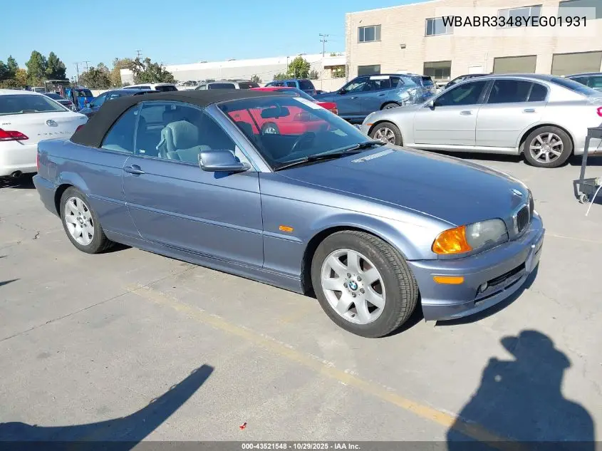 WBABR3348YEG01931 2000 BMW 323Ci