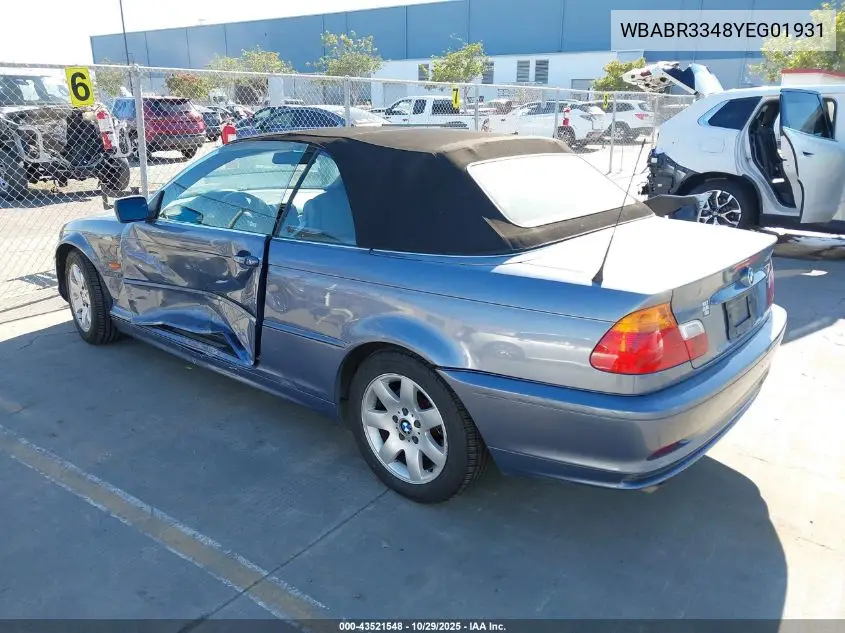 WBABR3348YEG01931 2000 BMW 323Ci