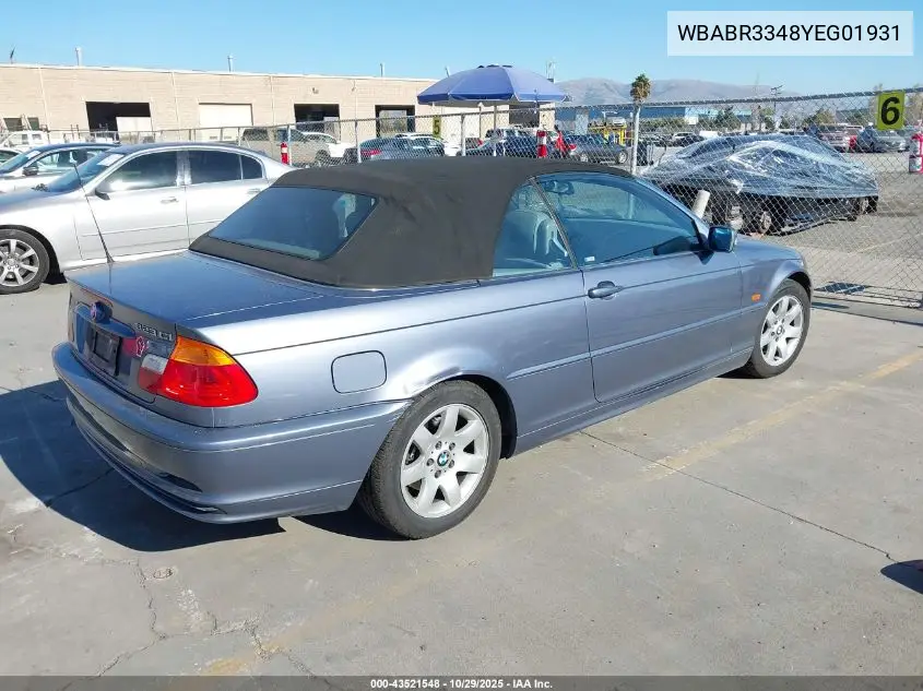 WBABR3348YEG01931 2000 BMW 323Ci