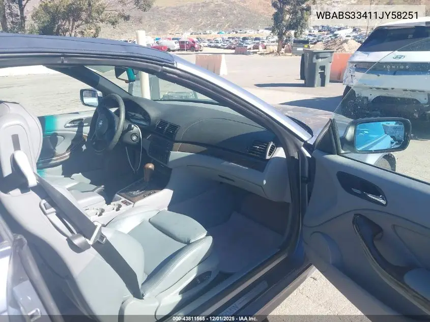 WBABS33411JY58251 2001 BMW 325Ci