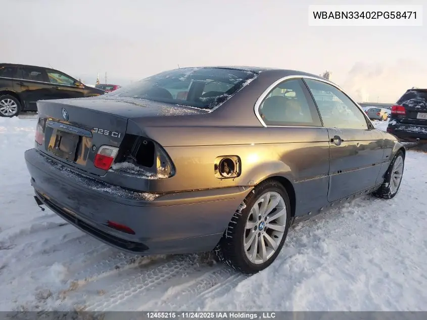 WBABN33402PG58471 2002 BMW 325 Ci