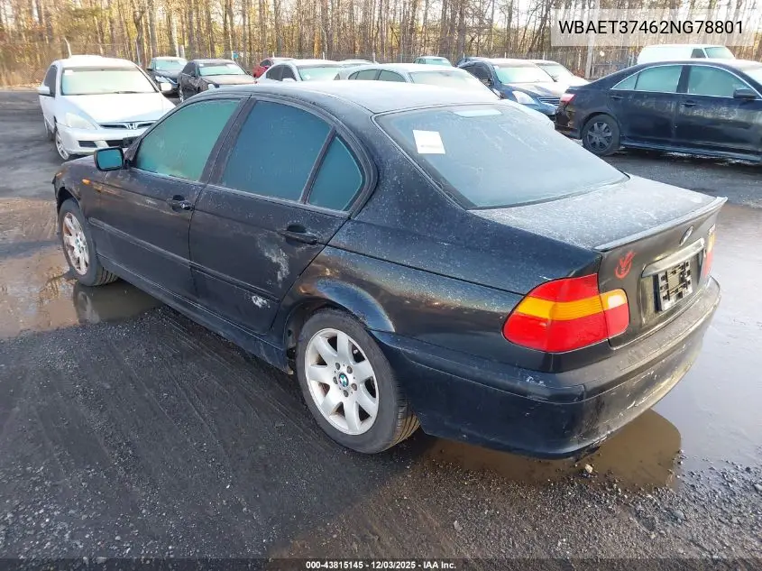 WBAET37462NG78801 2002 BMW 325I