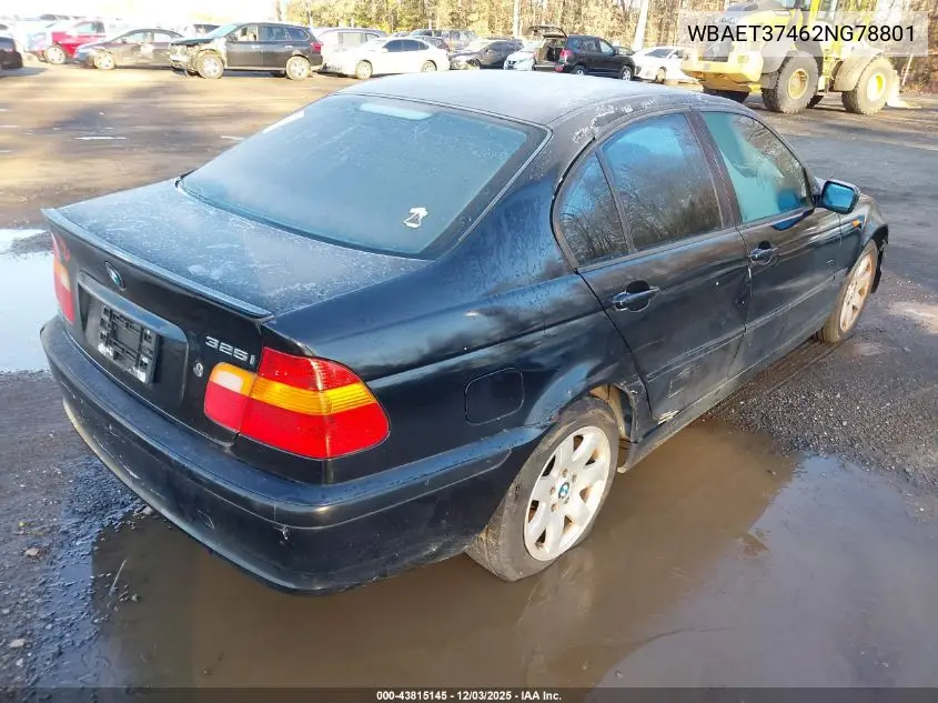 WBAET37462NG78801 2002 BMW 325I