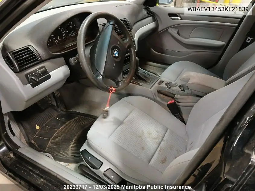 WBAEV13453KL21839 2003 BMW 320I