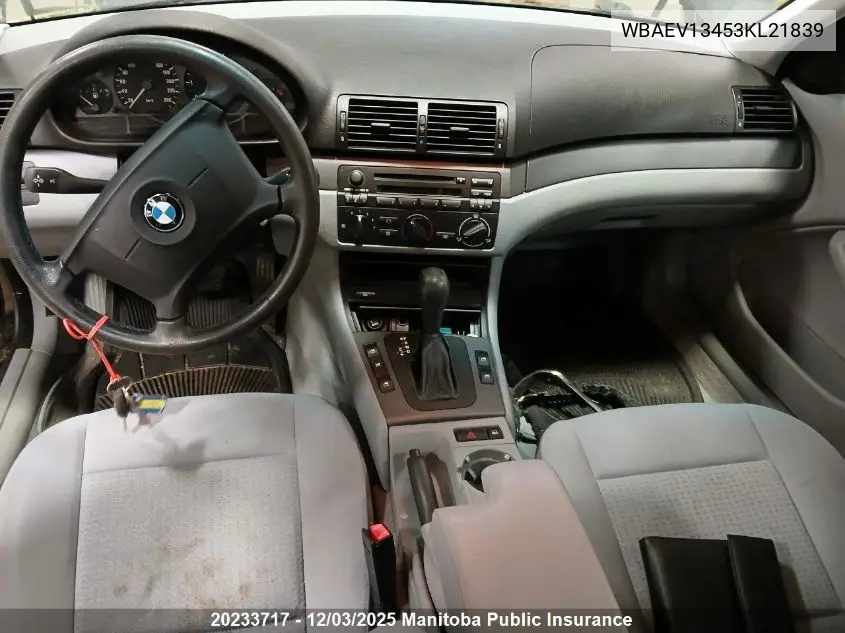 WBAEV13453KL21839 2003 BMW 320I