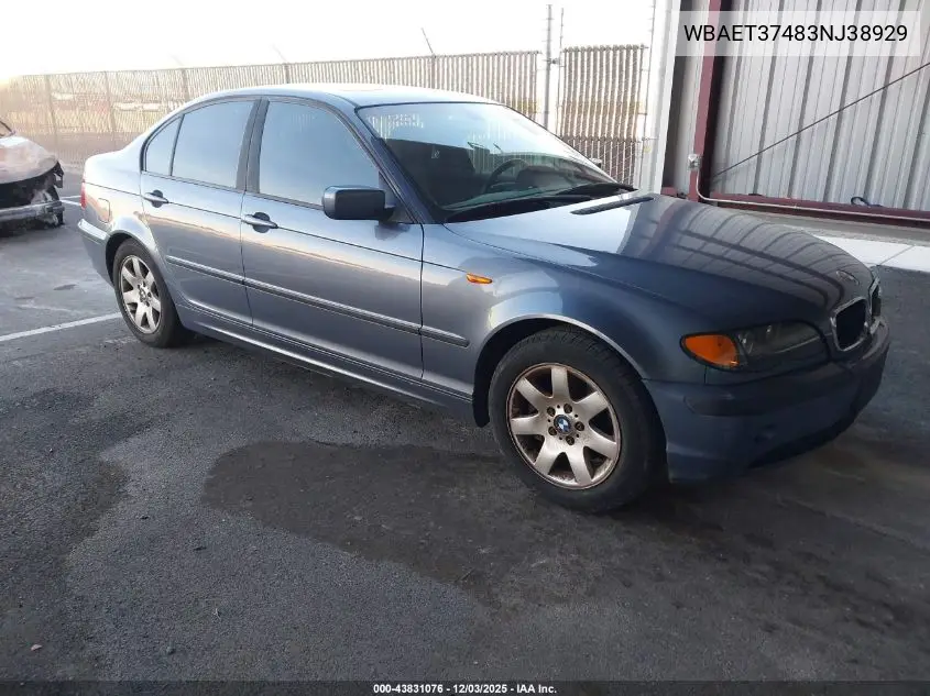WBAET37483NJ38929 2003 BMW 325I