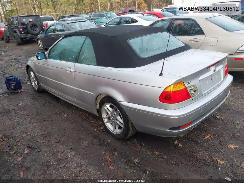 WBABW33404PL30612 2004 BMW 325Ci