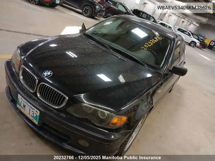 WBAEV53405KM38626 2005 BMW 330I