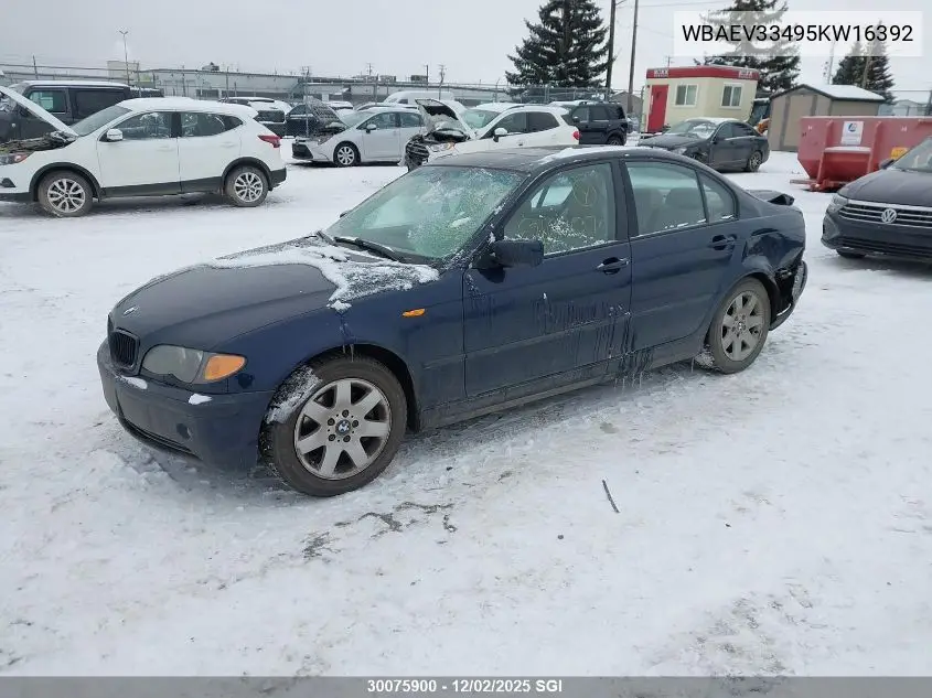 WBAEV33495KW16392 2005 BMW 325 I
