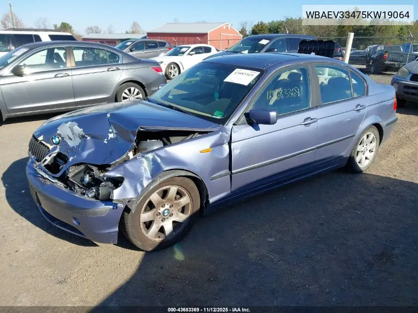 WBAEV33475KW19064 2005 BMW 325I