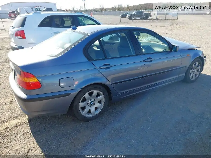 WBAEV33475KW19064 2005 BMW 325I