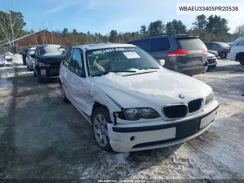WBAEU33405PR20538 2005 BMW 325Xi