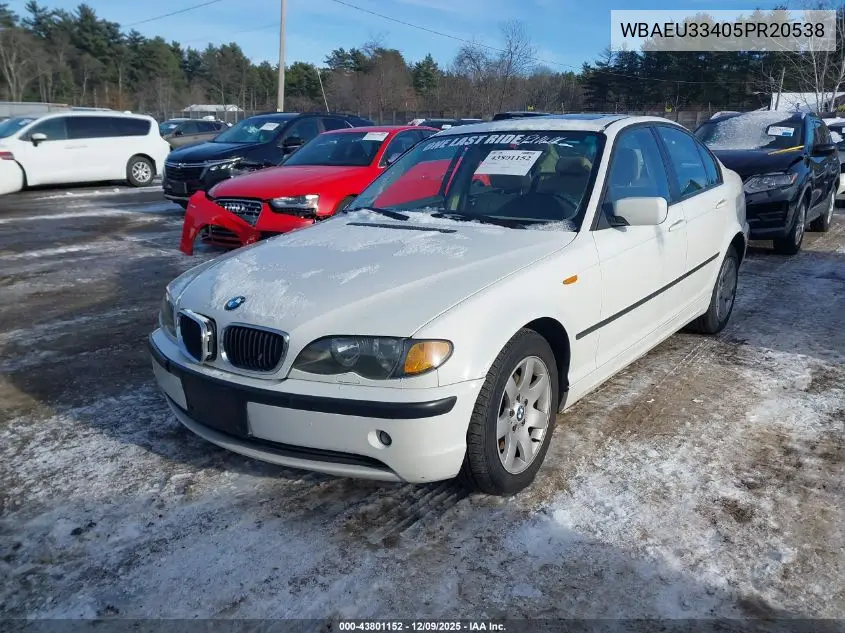 WBAEU33405PR20538 2005 BMW 325Xi