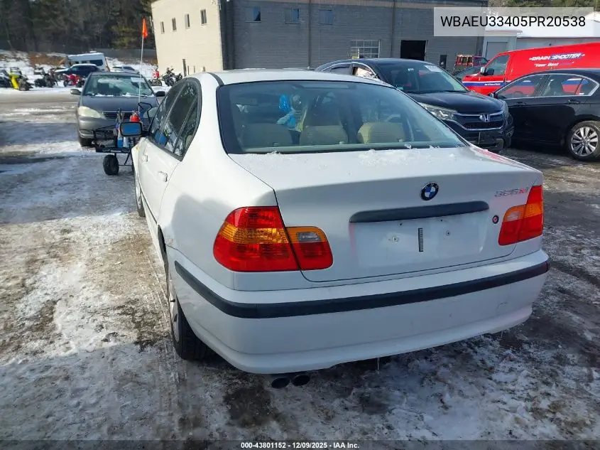 WBAEU33405PR20538 2005 BMW 325Xi