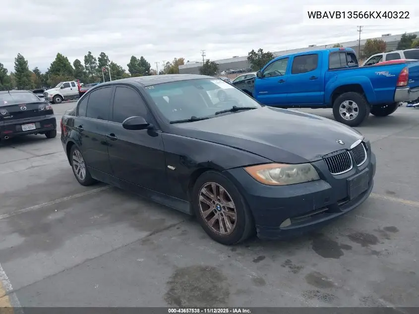WBAVB13566KX40322 2006 BMW 325I