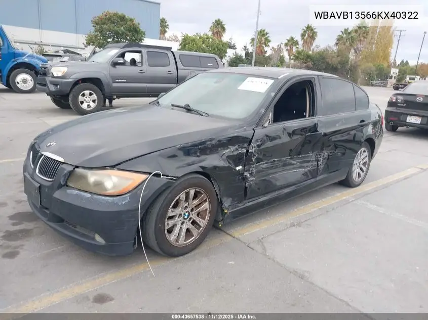 WBAVB13566KX40322 2006 BMW 325I