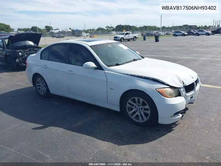 WBAVB17506NH93402 2006 BMW 325I
