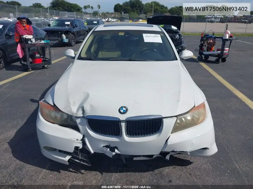 WBAVB17506NH93402 2006 BMW 325I