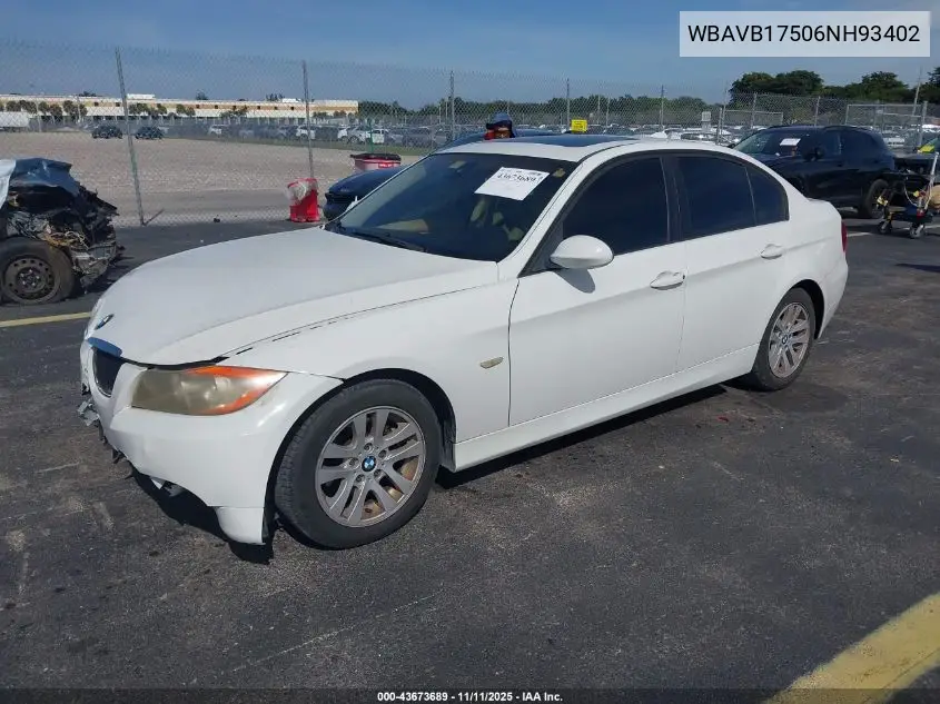 WBAVB17506NH93402 2006 BMW 325I