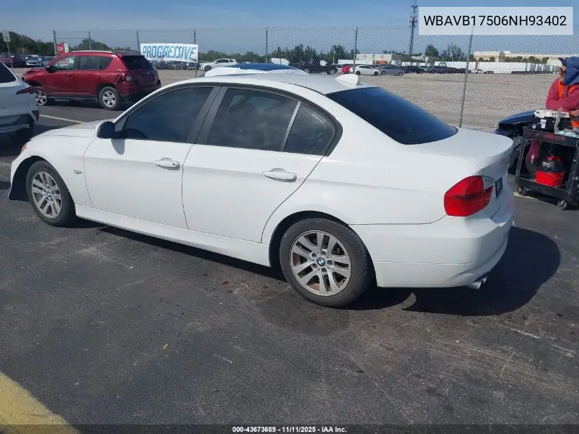 WBAVB17506NH93402 2006 BMW 325I