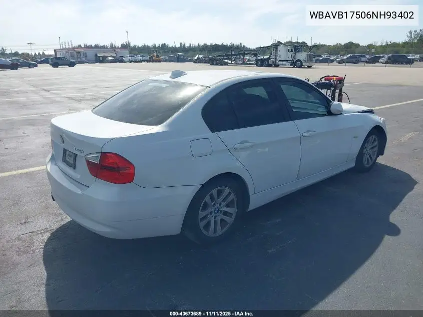 WBAVB17506NH93402 2006 BMW 325I
