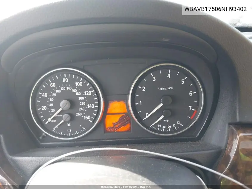 WBAVB17506NH93402 2006 BMW 325I