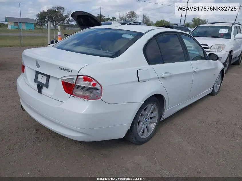 WBAVB17576NK32725 2006 BMW 325I