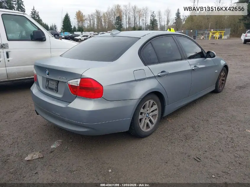 WBAVB13516KX42656 2006 BMW 325I