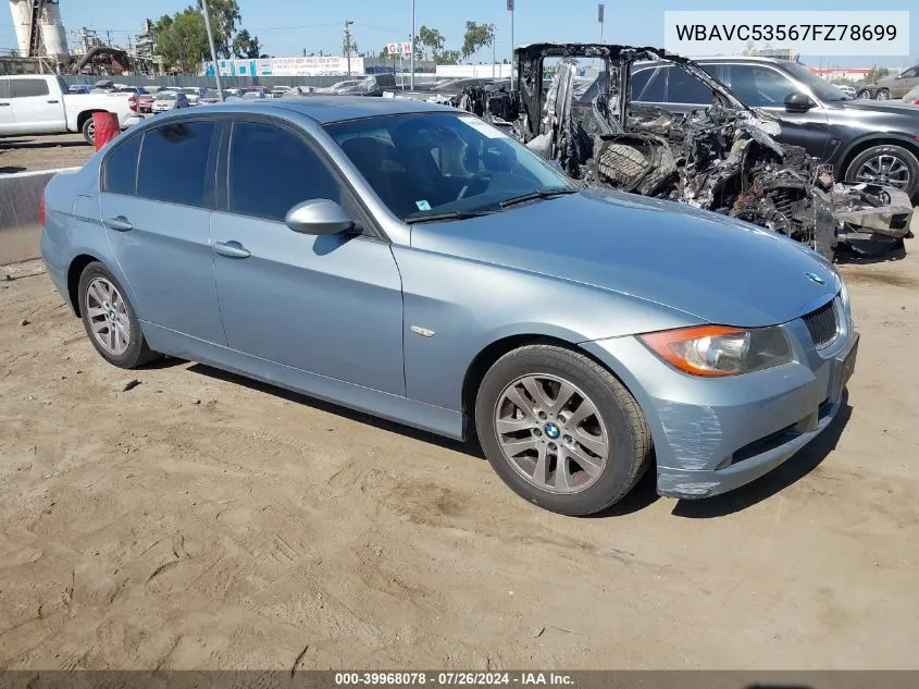 WBAVC53567FZ78699 2007 BMW 328I