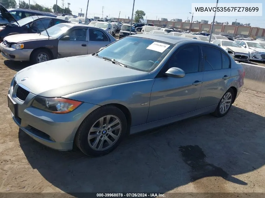 WBAVC53567FZ78699 2007 BMW 328I