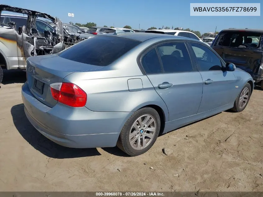 WBAVC53567FZ78699 2007 BMW 328I